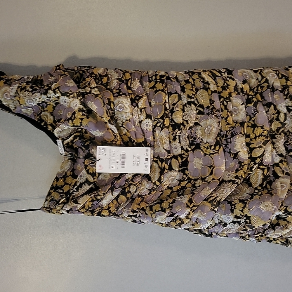 Zara Floral Ruched Dress